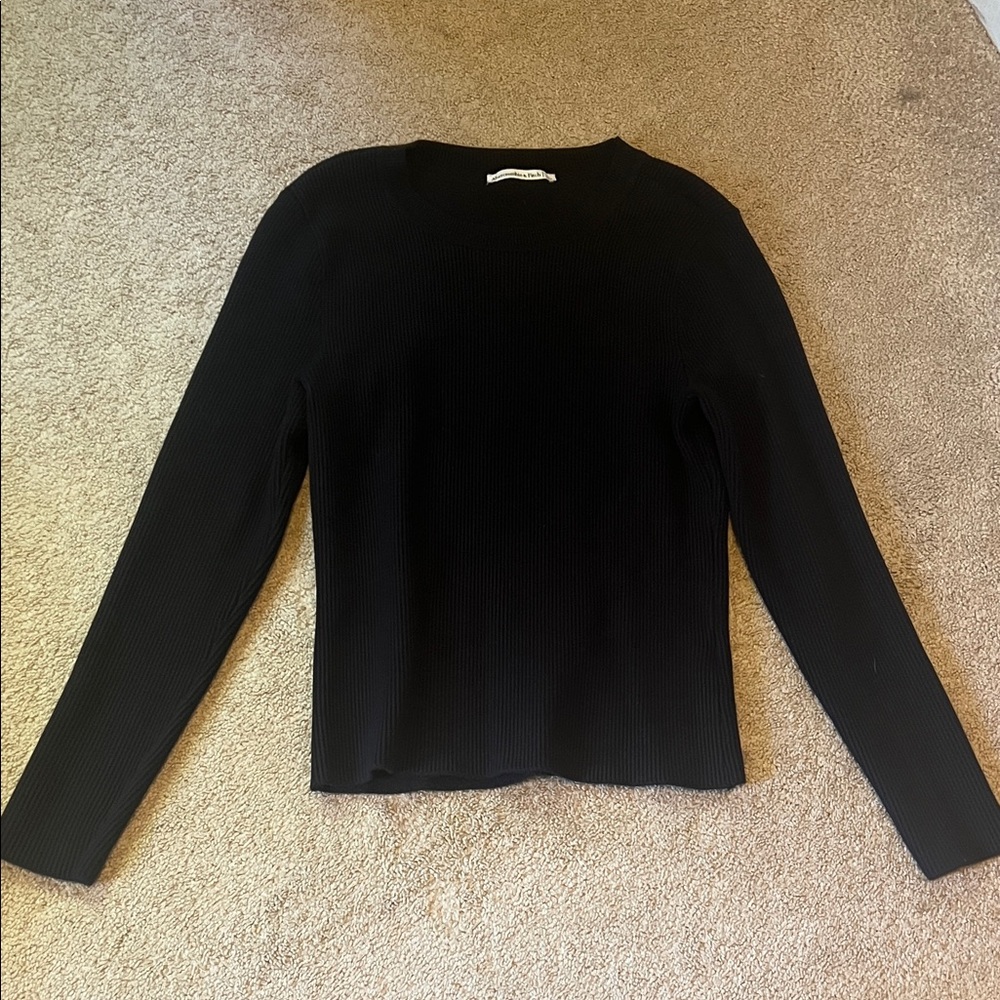 Abercrombie & Fitch Navy Ribbed Sweater
